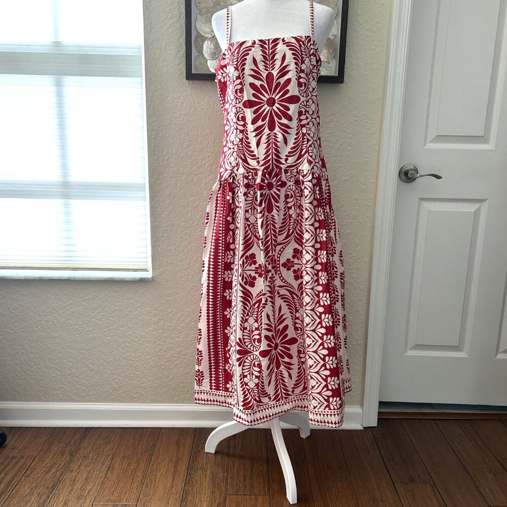 Francesca's Red & White Midi Dress - Picture 4 of 7